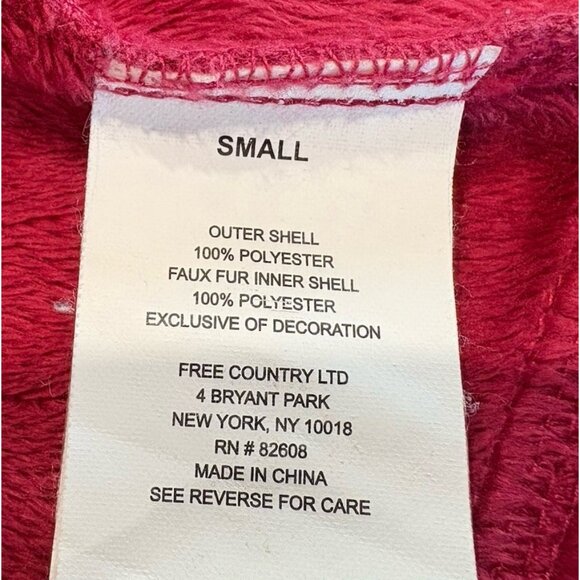 Free Country Softshell Jacket Women's S Full Zip Fleece Lined Red Coat - Picture 7 of 7